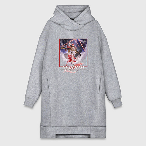 Женская толстовка-платье Химеко / Меланж – фото 1