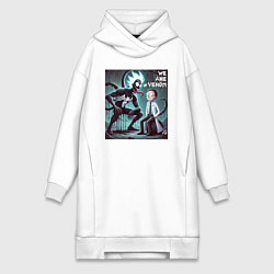 Женское худи-платье Rick and Morty - we are Venom, цвет: белый