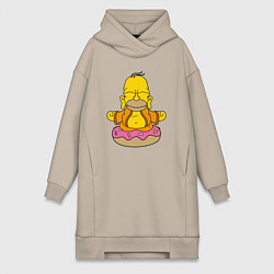 Женское худи-платье Homer yoga, цвет: миндальный