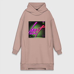 Женское худи-платье Тепло VHS, цвет: пыльно-розовый