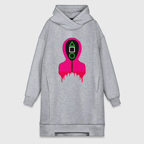 Женская толстовка-платье Розовый надзиратель / Меланж – фото 1