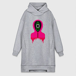 Женское худи-платье Розовый надзиратель, цвет: меланж