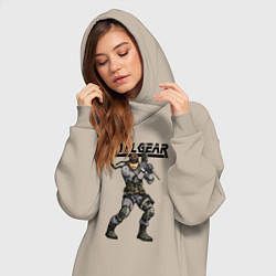 Женское худи-платье Snake Solid soldier, цвет: миндальный — фото 2