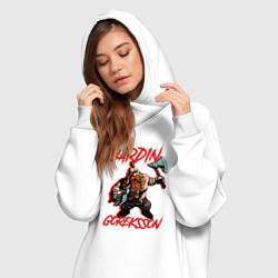 Женское худи-платье Bardin Goreksson - Warhammer Vermintide, цвет: белый — фото 2