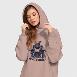 Женское худи-платье Воин пустоши, цвет: пыльно-розовый — фото 2