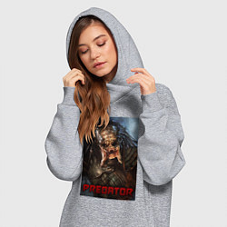 Женское худи-платье Predator movie, цвет: меланж — фото 2