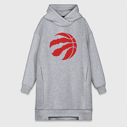 Женское худи-платье Raptors ball, цвет: меланж