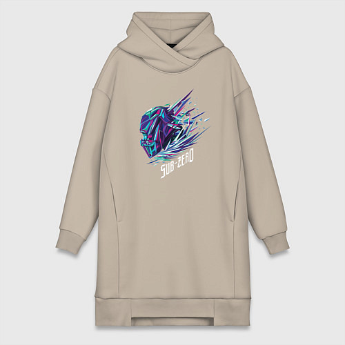 Женская толстовка-платье Саб-Зиро Мортал Комбат / Миндальный – фото 1