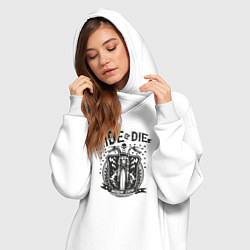 Женское худи-платье Гони или умри, цвет: белый — фото 2