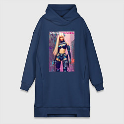 Женская толстовка-платье Cyber Barbie - ai art