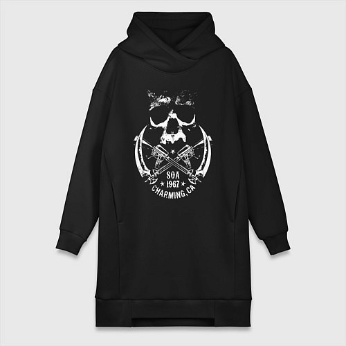Женская толстовка-платье Sons Of Anarchy - charming / Черный – фото 1