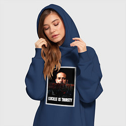 Женское худи-платье Lucille is thirsty, цвет: тёмно-синий — фото 2