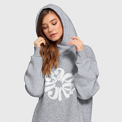 Женское худи-платье Хорошо, цвет: меланж — фото 2
