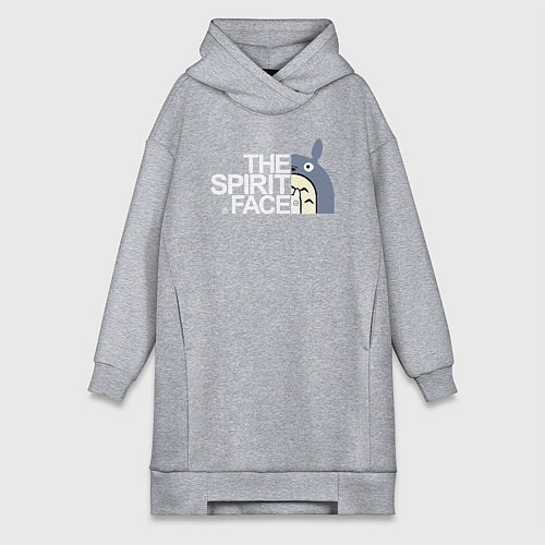 Женская толстовка-платье Tororo - the spirit face / Меланж – фото 1