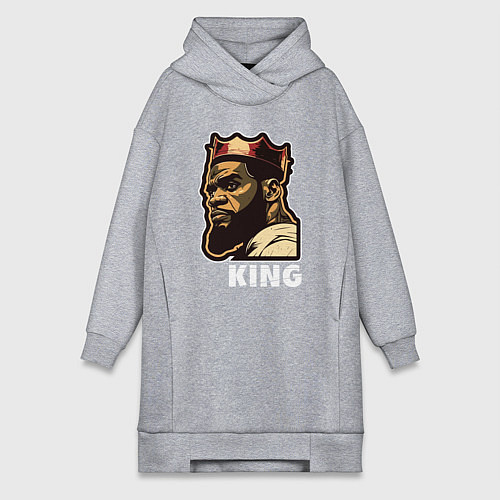 Женская толстовка-платье Король Леброн Джеймс / Меланж – фото 1