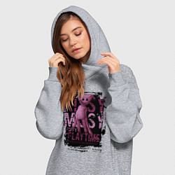 Женское худи-платье Кисси Мисси из Poppy Playtime, цвет: меланж — фото 2