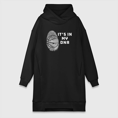 Женская толстовка-платье Баскетбол в моей днк / Черный – фото 1