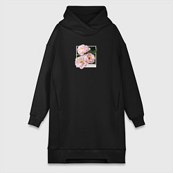 Женское худи-платье Spring dream, цвет: черный