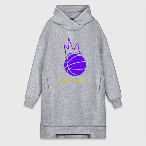 Женская толстовка-платье Короли Лейкерс / Меланж – фото 1