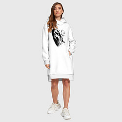 Женское худи-платье Крик - Гоуст фейс, цвет: белый — фото 2