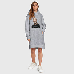Женское худи-платье James Alan Hetfield - Metallica leader, цвет: меланж — фото 2