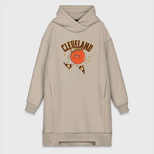 Женская толстовка-платье Cleveland Cavs / Миндальный – фото 1