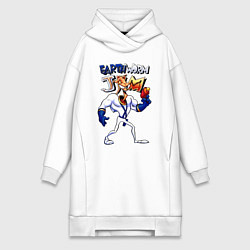 Женское худи-платье Sega Jim, цвет: белый
