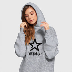 Женское худи-платье Victoria - star, цвет: меланж — фото 2