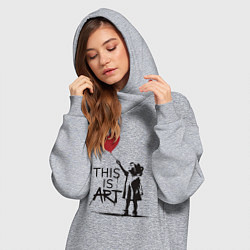 Женское худи-платье Это искусство, цвет: меланж — фото 2