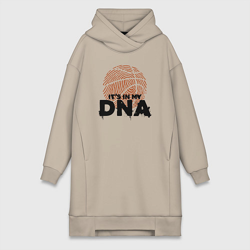 Женская толстовка-платье ДНК баскетбола / Миндальный – фото 1