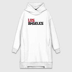 Женское худи-платье USA Los Angeles, цвет: белый