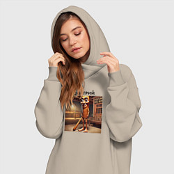 Женское худи-платье Дерево Дмитрий, цвет: миндальный — фото 2