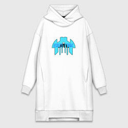 Женское худи-платье Cortex голубой aneurism iv, цвет: белый