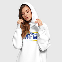 Женское худи-платье Волейбольная мама, цвет: белый — фото 2
