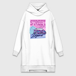 Женское худи-платье Street drift, цвет: белый