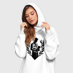 Женское худи-платье Врач с младенцем в руках, цвет: белый — фото 2