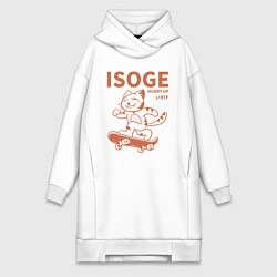 Женское худи-платье Isoge, цвет: белый