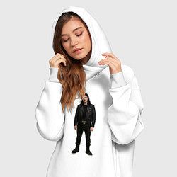 Женское худи-платье Bones во весь рост, цвет: белый — фото 2