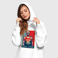 Женское худи-платье Pascal Siakam, цвет: белый — фото 2