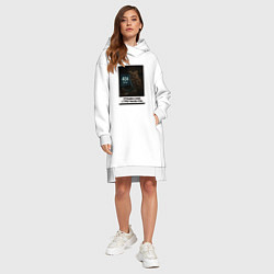 Женское худи-платье Совопод переписывает баги, цвет: белый — фото 2