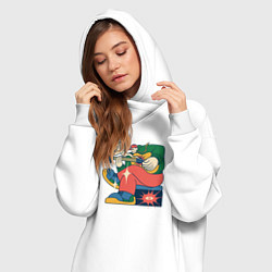 Женское худи-платье Rock boy, цвет: белый — фото 2