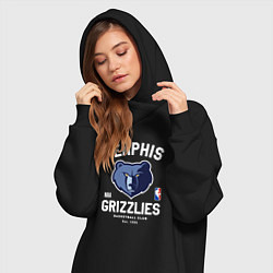 Женское худи-платье Memphis Grizzlies - NBA team, цвет: черный — фото 2