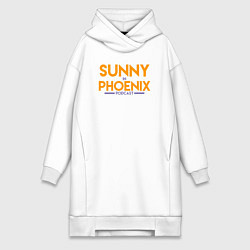 Женское худи-платье Sunny in Phoenix, цвет: белый
