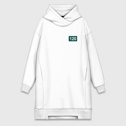 Женское худи-платье Игрок - 120, цвет: белый