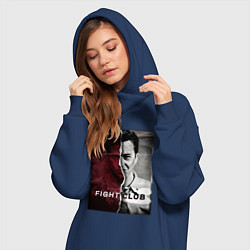 Женское худи-платье Тайлер и Джек, цвет: тёмно-синий — фото 2