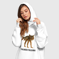 Женское худи-платье Trulimero Trulichina, цвет: белый — фото 2