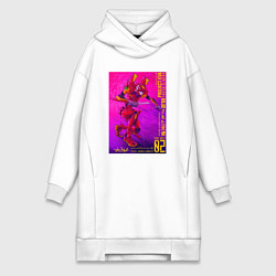 Женское худи-платье Евангелион 02 - Аска, цвет: белый