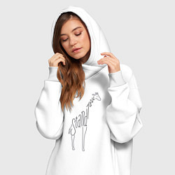 Женское худи-платье Оставайся высоким, цвет: белый — фото 2