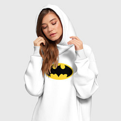 Женское худи-платье Batman classic, цвет: белый — фото 2