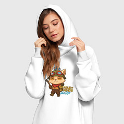 Женское худи-платье Тимо Лига Легенд, цвет: белый — фото 2